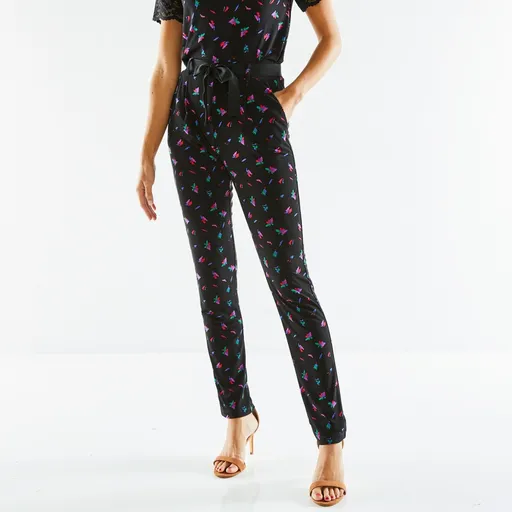 Pantaloni drepți cu imprimeu