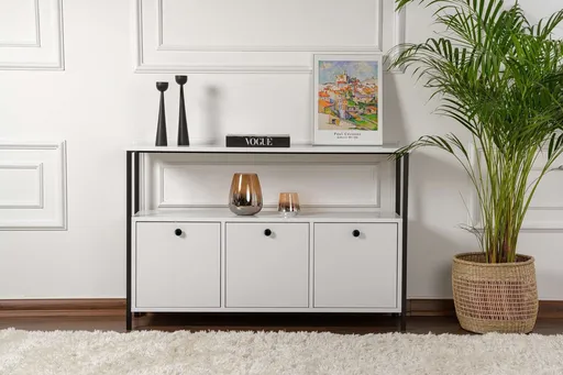 Consola, Hanah Home, Solace, PAL, Alb/Negru