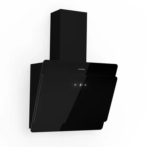 Klarstein Aurica 60, hotă de aburi, 165 W, 3 nivele, 620 m³/h, LED, sticlă, neagră