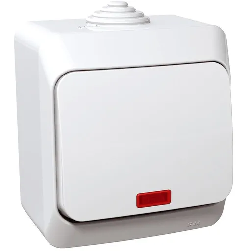 Intrerupator simplu cu indicator luminos Schneider Cedar WDE000514, alb