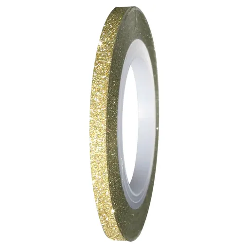 Banda Metalica Lata cu Sclipici Auriu deschis