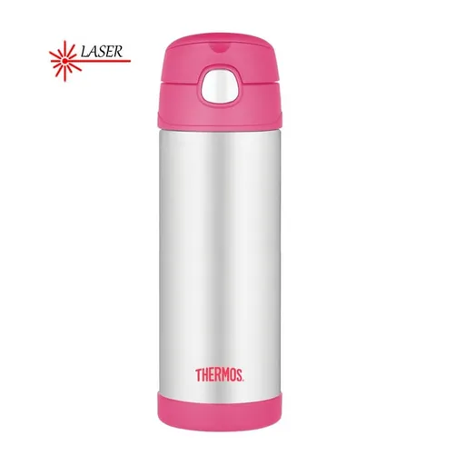 Thermos FUNtainer Termos copii cu pai - roz 470 ml