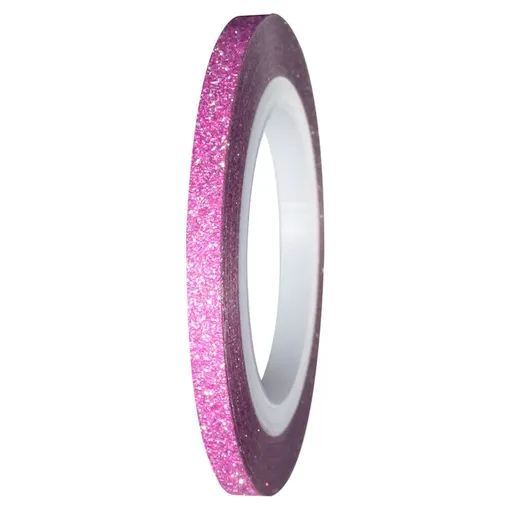 Banda Metalica Lata cu Sclipici Roz Deschis