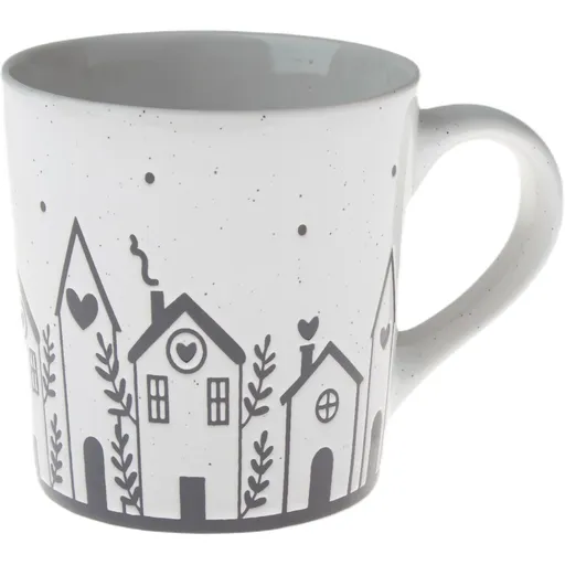 Cană ceramică Căsuțe I, 470 ml