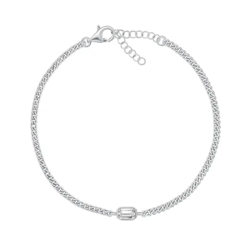 Brilio Silver Brățară elegantă din argint cu zircon BRC108W