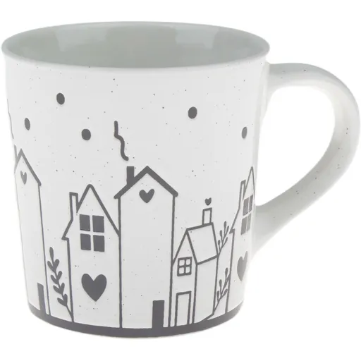 Cană ceramică Căsuțe III, 470 ml