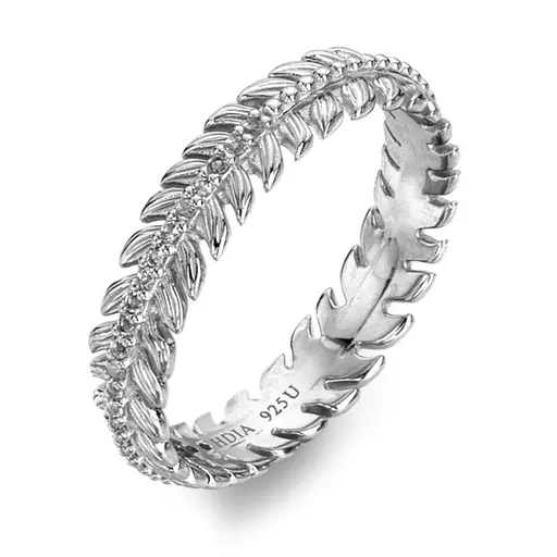 Hot Diamonds Inel din argint cu topaz și diamant Selene DR309 58 mm