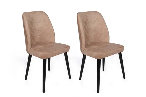 Set scaune 2 piese, Hanah Home, Dallas-523 V2, Nurca / negru