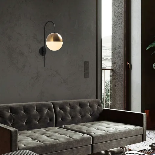 Aplica de perete, Opviq, 584TTM1909, Negru / Vintage / Alb