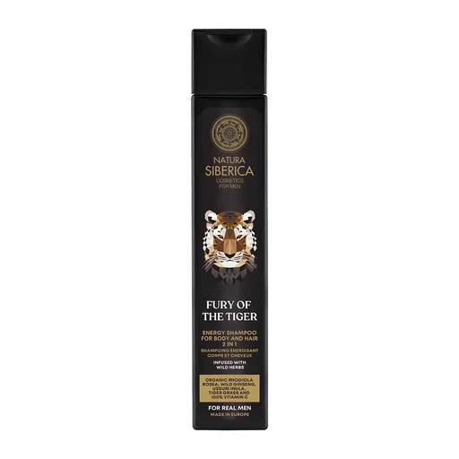 Natura Siberica Șampon energizant pentru păr și corp Men Fury Of The Tiger (Energy Shampoo) 250 ml