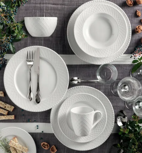 Serviciu de masa 18 piese, Burlesque, Brandani, portelan