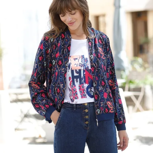 Jachetă tip bombardier imprimată
