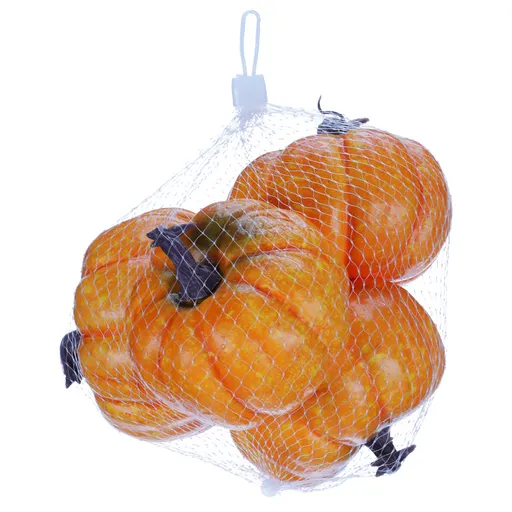 Decorațiuni de toamnă Set de dovleci din plastic10 x 7 cm, 4 bucăți