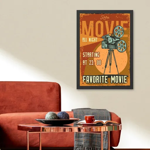 Tablou decorativ, Favorite Movie (40 x 55), Polistiren, Multicolor