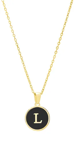 Troli Colier original placat cu aur cu litera L