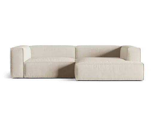 Coltar modular dreapta 4 locuri, Nuria-88, Micadoni Home, 292x147x72 cm, catifea, bej