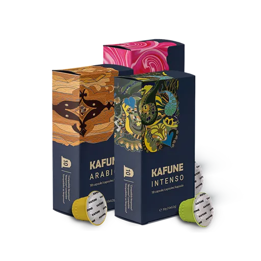 Pachet Mix Capsule Kafune - 360 Capsule Compatibile Nespresso: 120 Arabica + 120 Intenso +120 Light