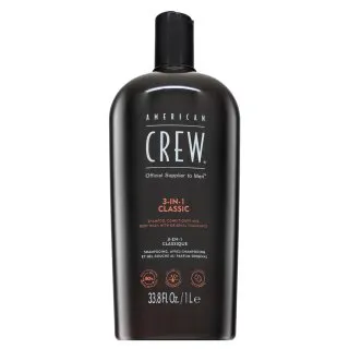 American Crew 3-in-1 șampon, balsam și un gel de duș pentru folosirea zilnică 1000 ml