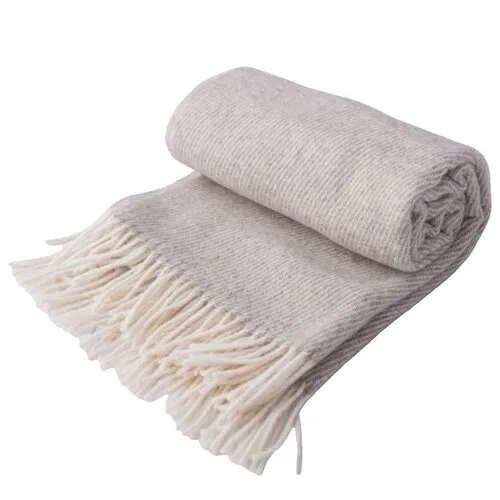 Pătură de lână cu franjuri Matex MAORI bej, 140 x 200 cm, bej