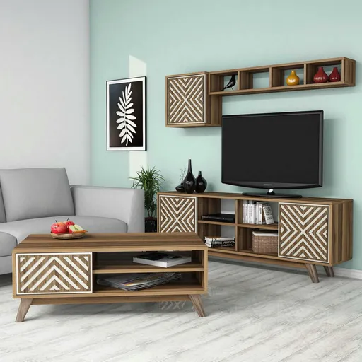 Set mobilier living, Hanah Home, Inci, Maro/Crem