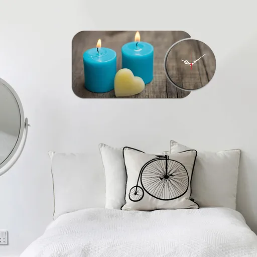 Ceas de perete, YMS-33, Dimensiune: 68 x 32 cm, Multicolor