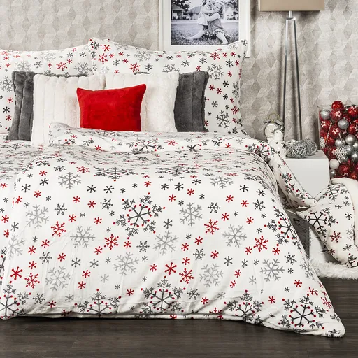 Lenjerie de pat din microflanel 4Home Snowflakes,160 x 200 cm, 70 x 80 cm, 160 x 200 cm, 70 x 80 cm