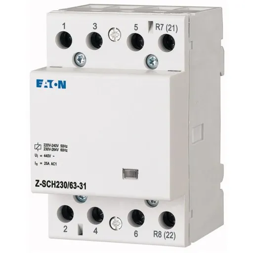 Contactor pe sina 63A 3NO+1NC Z-SCH230/63-31 bobina 230V Eaton 248858