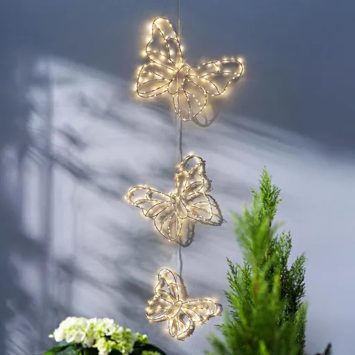 Decorațiune suspendată LED Trio de fluturi