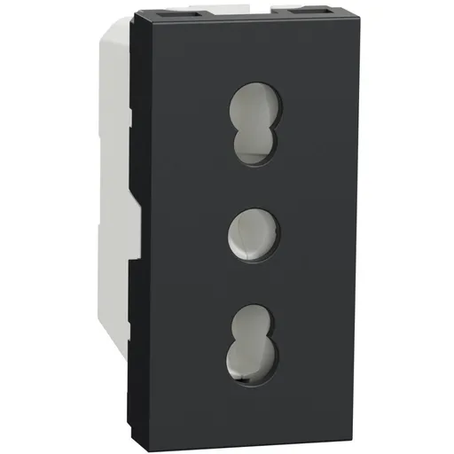 Priza italiana 1m 16A 2P+E Schneider Noua Unica NU302354, antracit