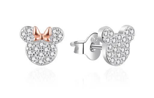 Agato Cercei asimetrici din argint Minnie și Mickey AGT-ED022PW
