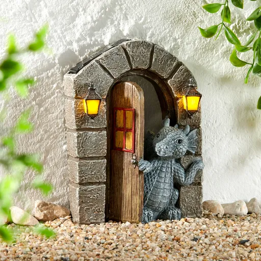 Lumina solară "Dragon în ușa din față"