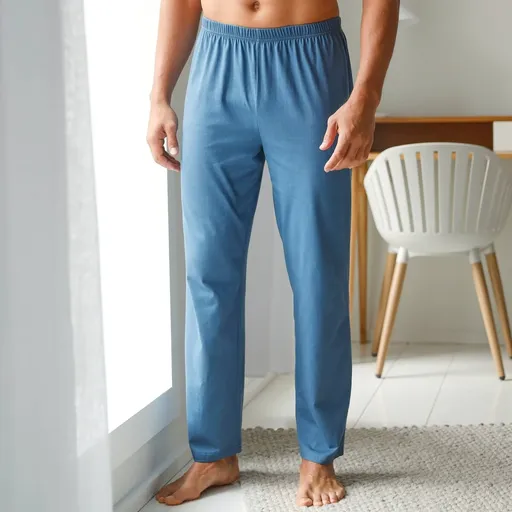 Pantaloni lungi de pijama de culoare solidă