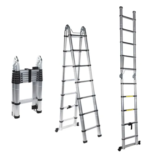 Scara aluminiu telescopica pliabila 4.4m - 14 trepte Detoolz DZ-C247