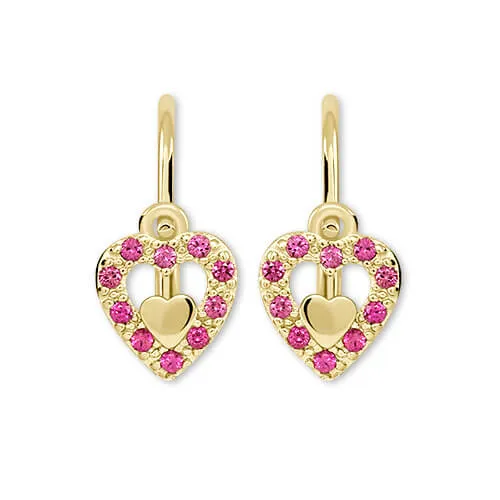 Soliter Cercei pentru fete, inimi din aur 745 239 001 00779 0000770