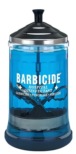 Recipient Barbicide 750 ml din Sticla cu Capac Inoxidabil