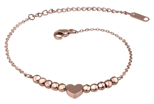 Troli Lănțișor din bronz cu inimă pentru picior SW-WC109 / 1