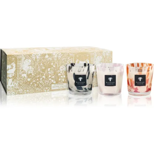 Baobab Collection Pearls Candle Trio set cadou