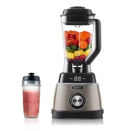 Blender JIMMY B53, 1000W, 1.5 L cana fara BPA, 25000 rpm, 6 viteze+Pulse, 5 moduri automate, Autocuratare, LED, Gri