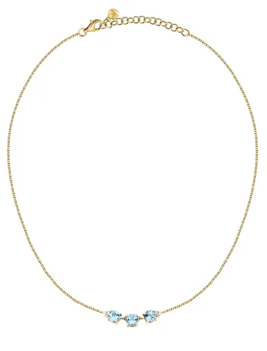 Morellato Colier de lux placat cu aur cu zircon cubic Tesori SAIW302