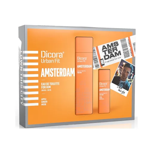 Set apa de toaleta barbati Dicora Urban Fit Amsterdam 100ml + 30ml