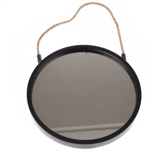 Oglindă suspendată din plastic Embellir negru,diametru 25 cm, diam. 25 cm