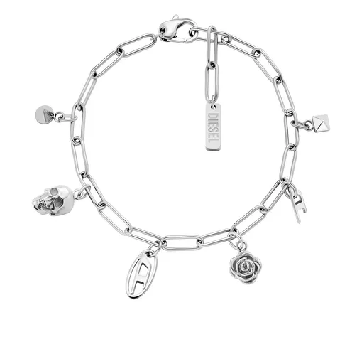 Diesel Brățară modernă din oțel cu pandantive DX1604040