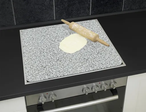 Protectie perete bucatarie Granite, Wenko, 56x50x0.5 cm, sticla temperata/silicon, multicolor