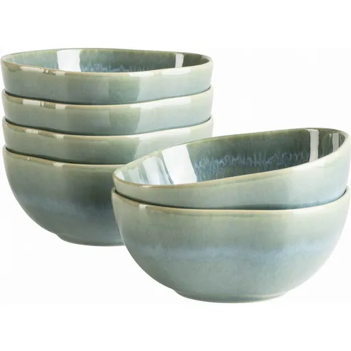 Mäser Set de boluri Cordelia Atacama Green Textura 16 cm, 6 buc., albastru deschis