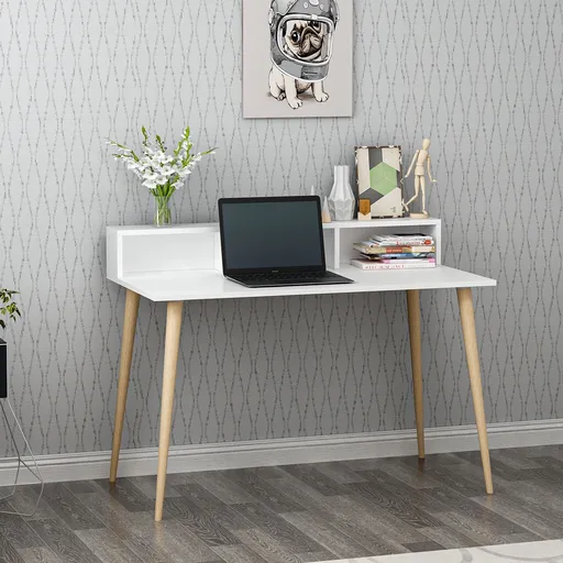 Birou, Hanah Home, Ronas 120, 120x60x75 cm, Alb