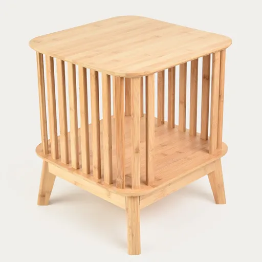 Noptiera Lemn, Homla, 40x40x45 cm, bambus, natur