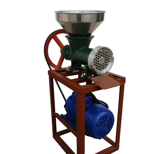 Masina de tocat carne electrica, NR 32, cu masuta si motor, 150-200 kg /h, 2.2 Kw