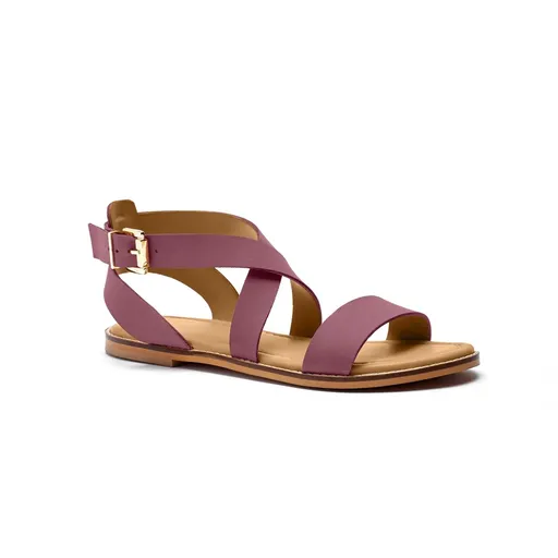 Sandale plate din piele, ecologice