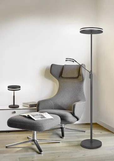 Lampadar Franklin, TRIO, 35.2x181 cm, 35W, 6.5W, 1x SMD, metal, antracit