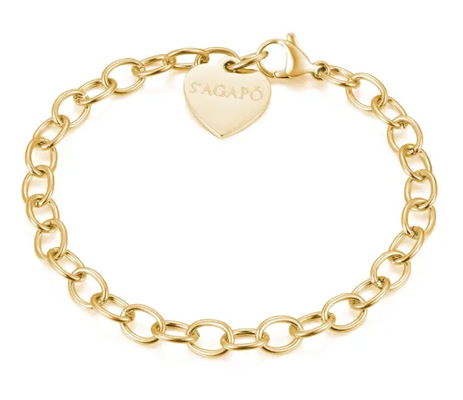 S'Agapõ Brățară placată cu aur pentru pandantive Happy SHAC32